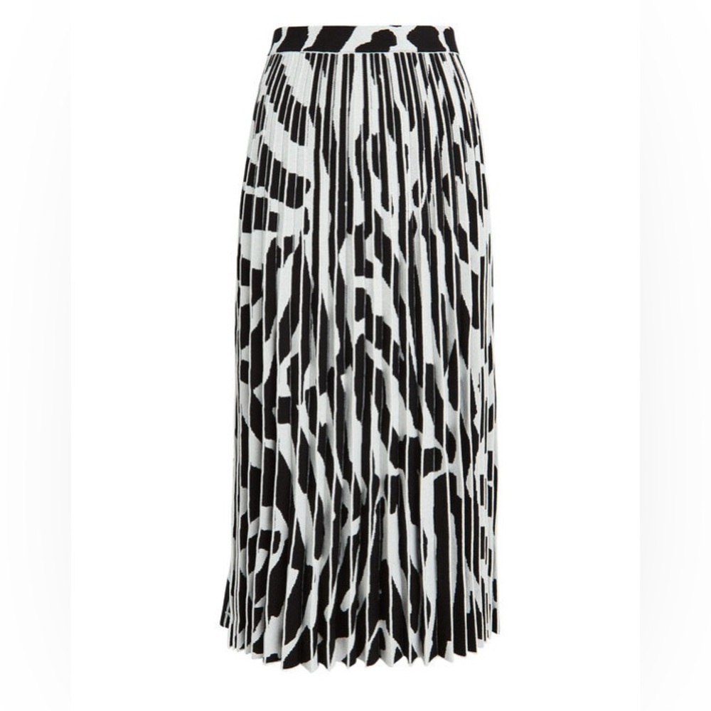 Proenza Schouler Zebra Printed Pleated Midi Skirt Large NWT $890